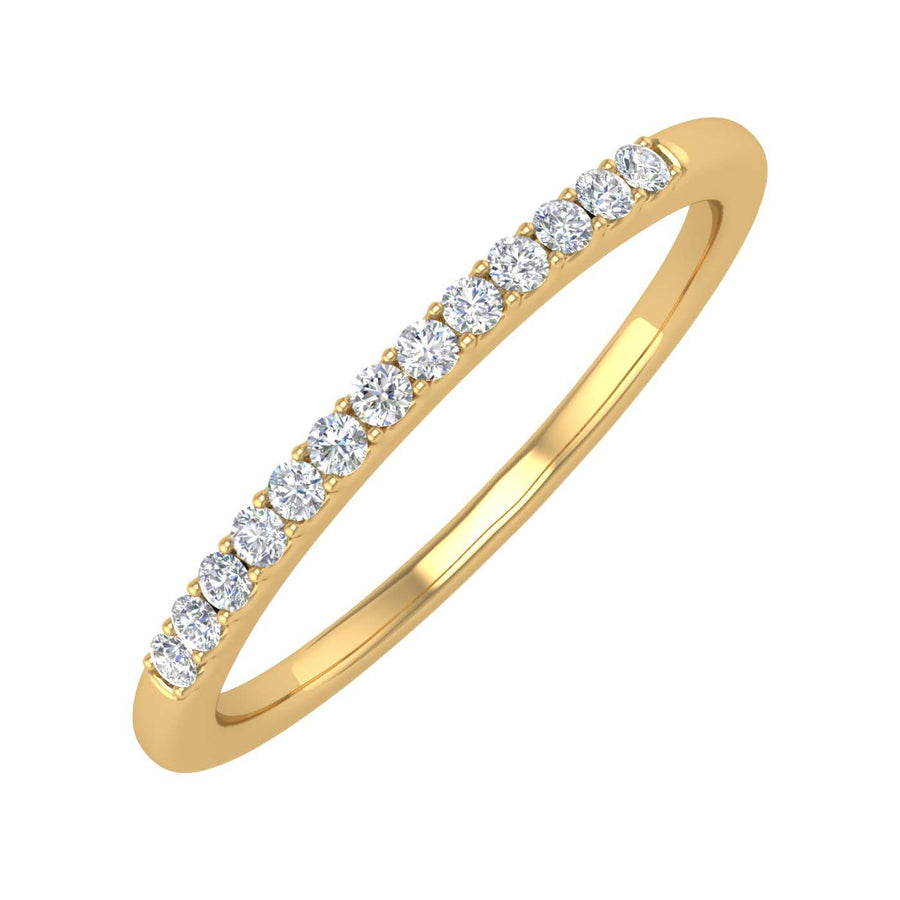1/10 Carat Diamond Wedding Anniversary Ring in Gold - IGI Certified
