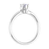 1/4 Carat 6-Prong Set Diamond Solitaire Engagement Ring Band in Gold