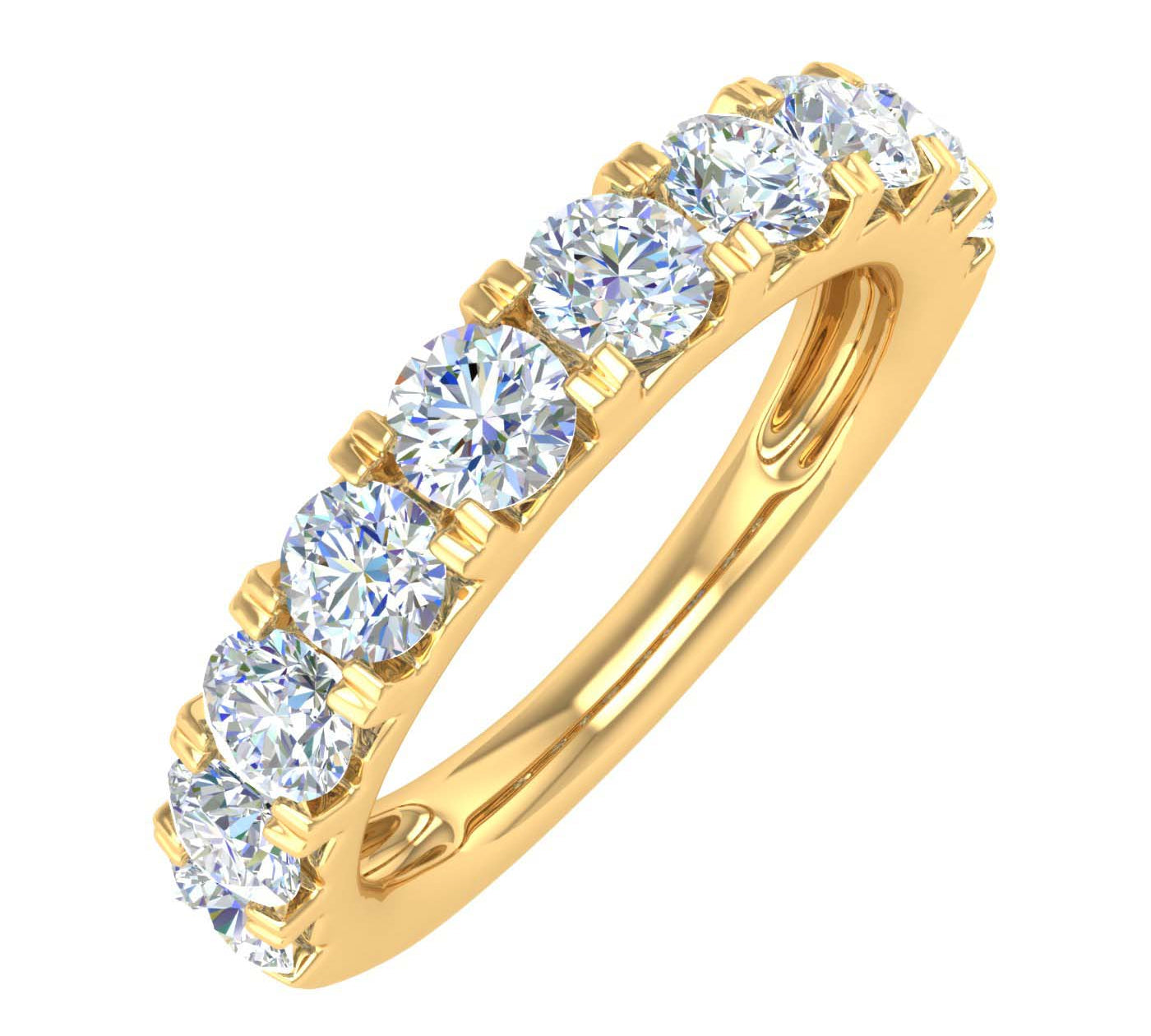 1 1/2 Carat Diamond Wedding Band Ring in Gold