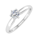 1/3 Carat 6-Prong Set Diamond Engagement Ring in Gold