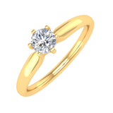 1/3 Carat 6-Prong Set Diamond Engagement Ring in Gold