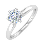 1/2 Carat 6-Prong Set Diamond Solitaire Engagement Ring in Gold - IGI Certified-RG-15123-0050-I1I2J-14KW-IG