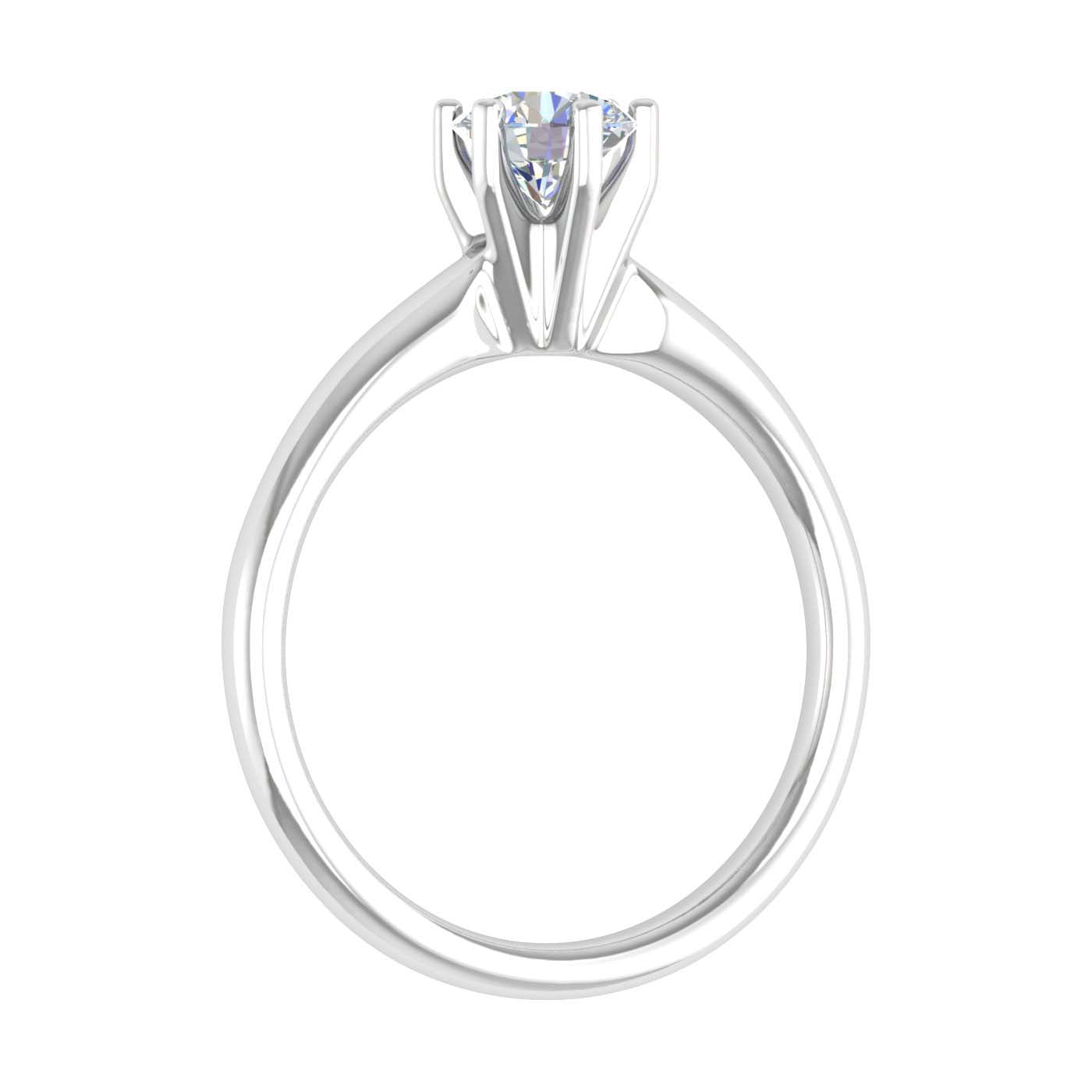 1/2 Carat 6-Prong Set Diamond Solitaire Engagement Ring in Gold - IGI Certified-RG-15123-0050-I1I2J-14KW-IG-Preview 1