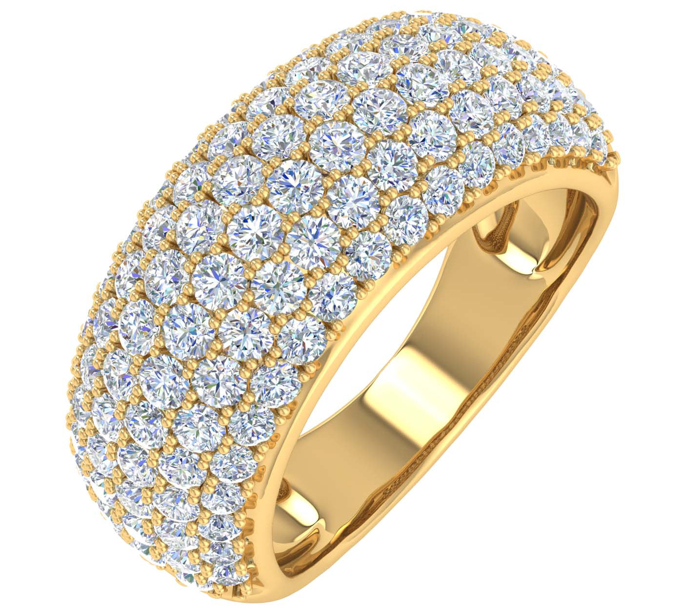 1.80 Carat Diamond Wedding Band Ring in Gold