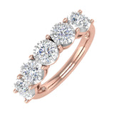 1 Carat 5-Stone Diamond Wedding Band Ring in Gold