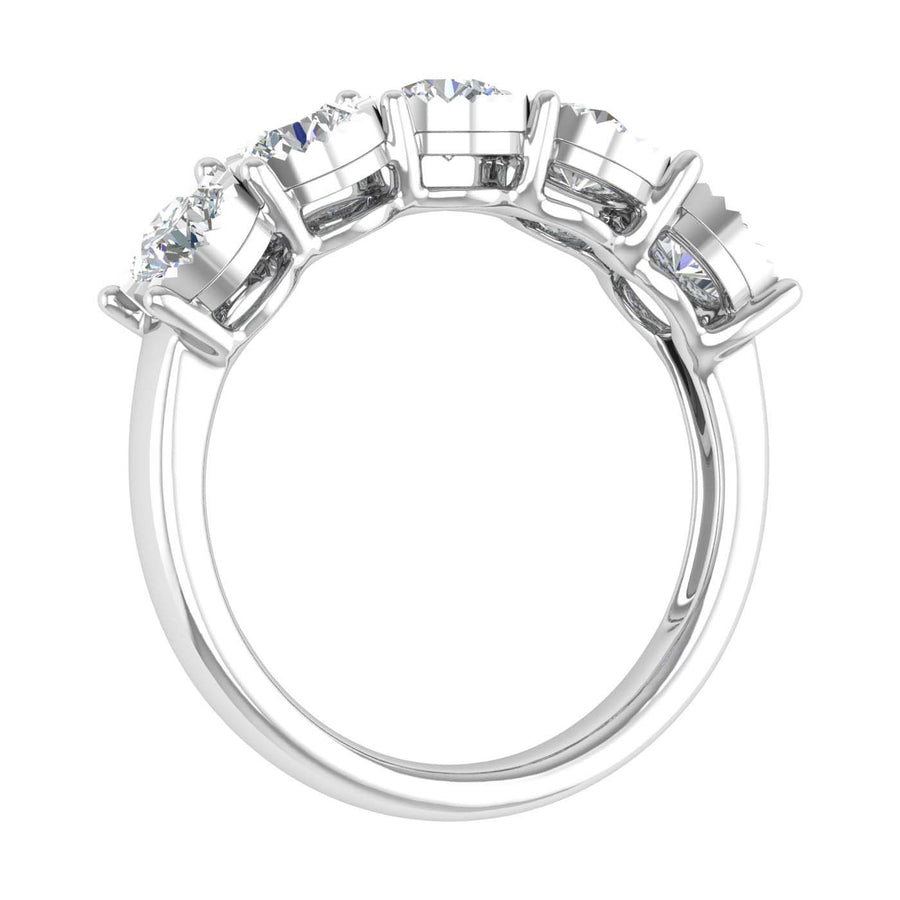 1 Carat 5-Stone Diamond Wedding Band Ring in Gold