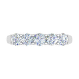 1 Carat (ctw) 5-Stone Diamond Wedding Band Ring in Gold