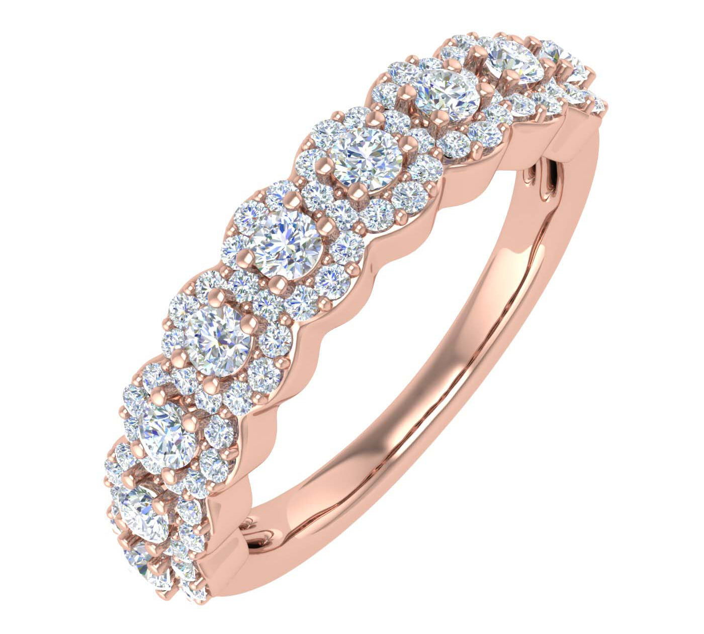 3/4 Carat Diamond Wedding Band Ring in Gold