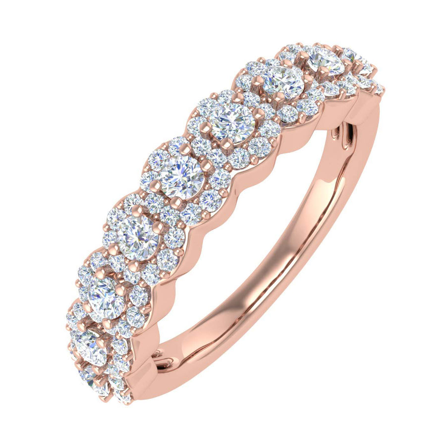 3/4 Carat Diamond Wedding Band Ring in Gold