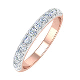 1/2 Carat Round Diamond Wedding Band Ring in Gold - IGI Certified