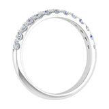 1/2 Carat Round Diamond Wedding Band Ring in Gold - IGI Certified