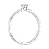 1/5 Carat 6-Prong Set Diamond Solitaire Engagement Ring Band in Gold