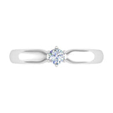 1/5 Carat 6-Prong Set Diamond Solitaire Engagement Ring Band in Gold