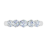 1 Carat (ctw) 5-Stone Diamond Wedding Band Ring in Gold - IGI Certified