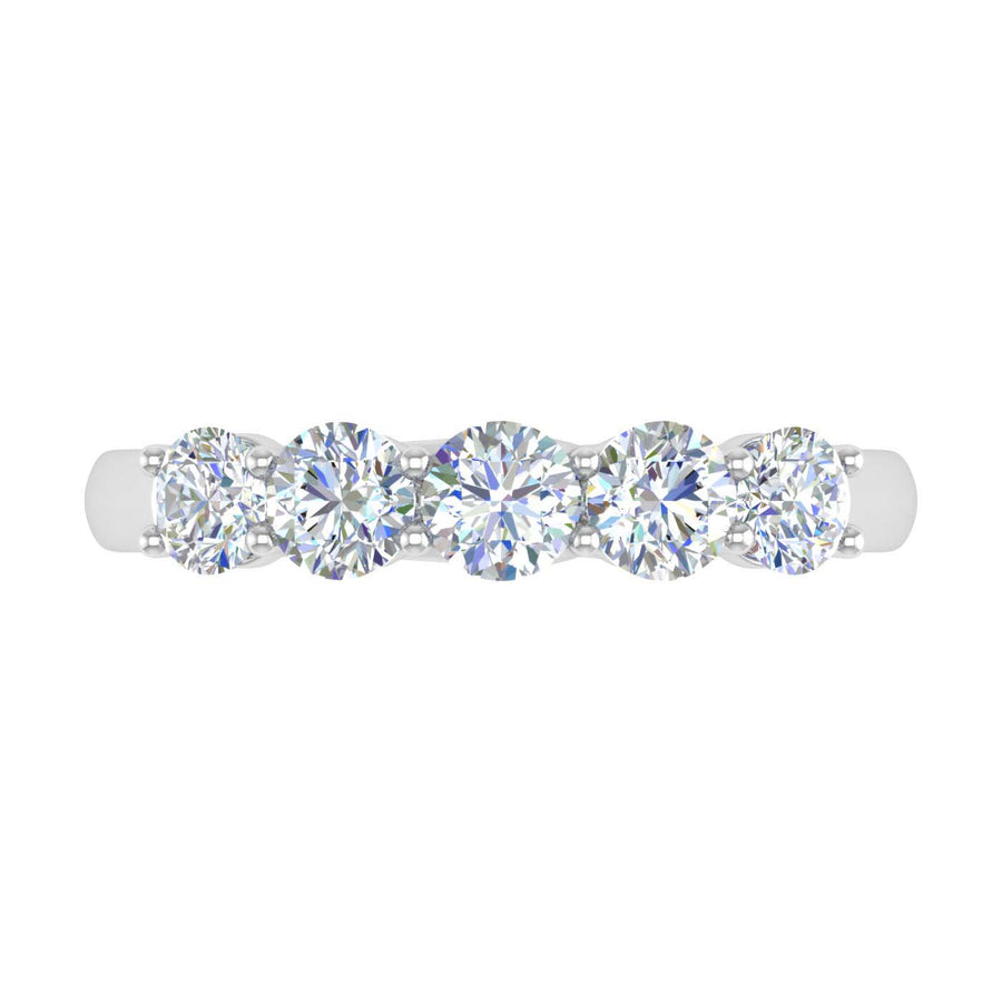 1 Carat (ctw) 5-Stone Diamond Wedding Band Ring in Gold
