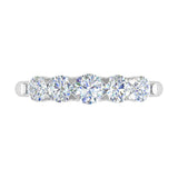 1 Carat (ctw) 5-Stone Diamond Wedding Band Ring in Gold