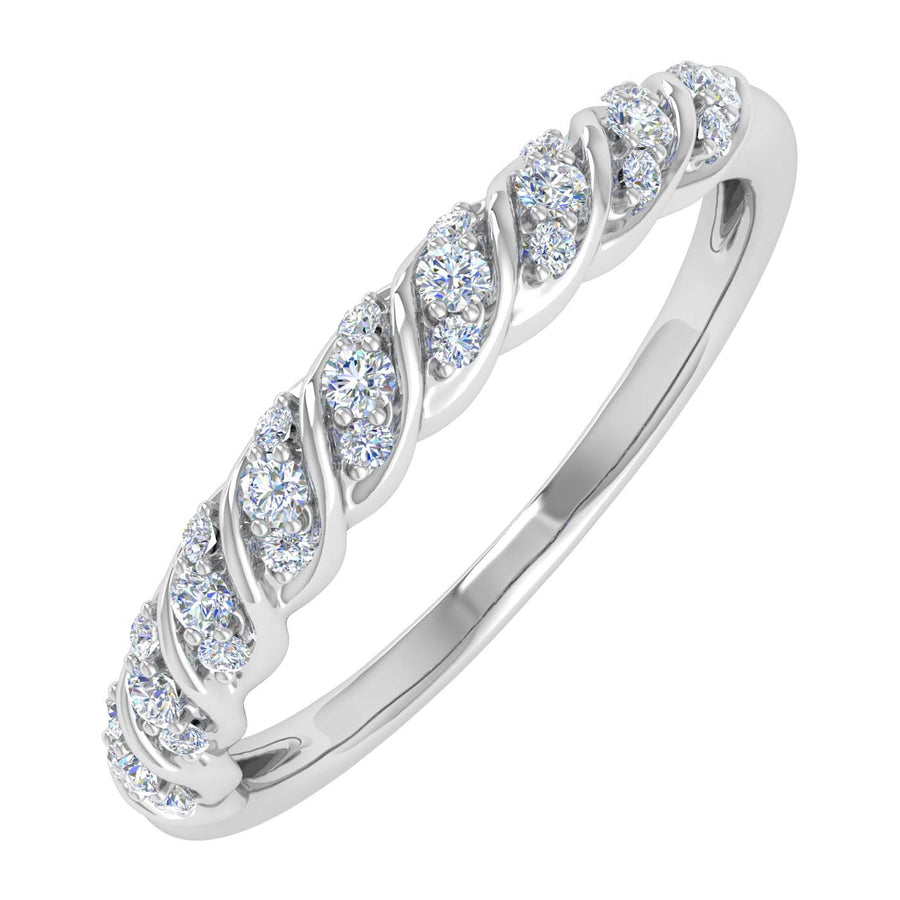 0.15 Carat Diamond Wedding Band Ring in Gold