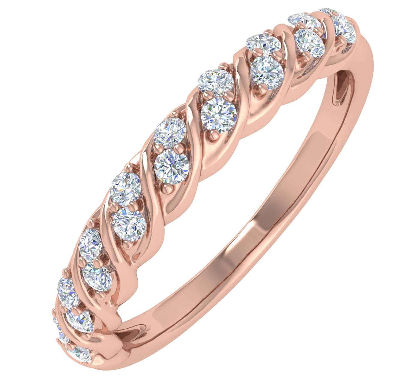 1/4 Carat Diamond Wedding Band Ring in Gold