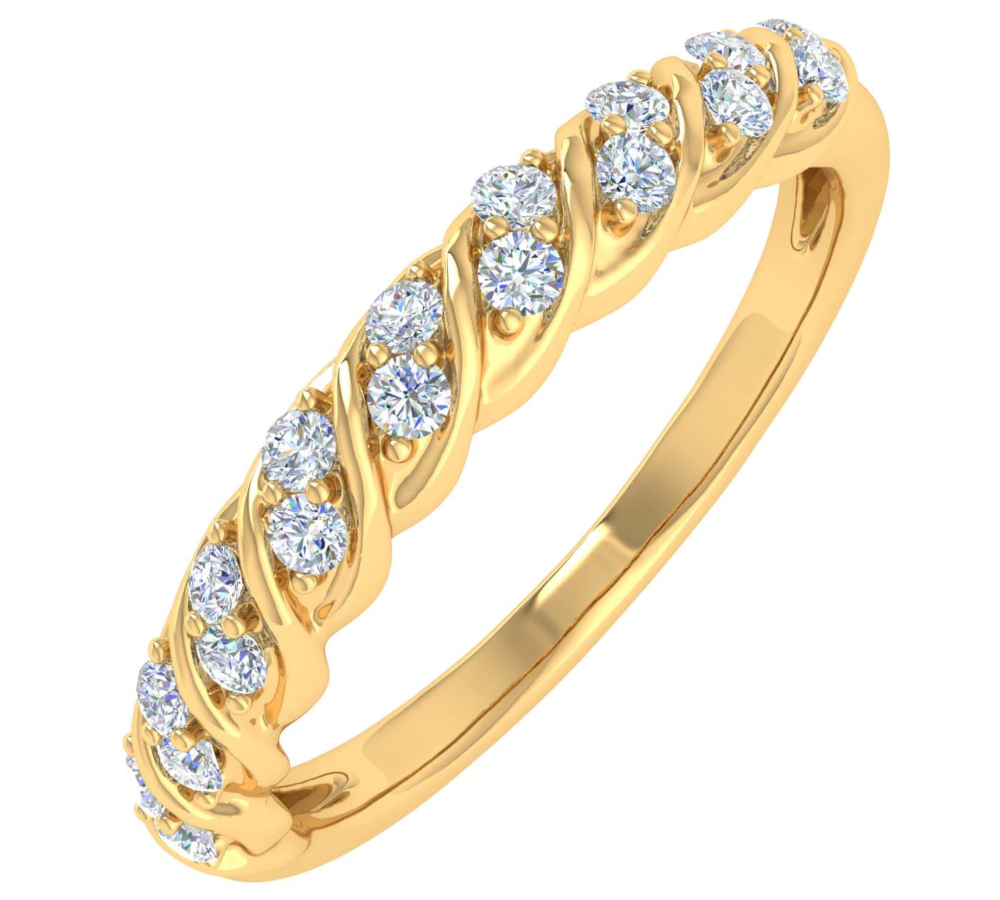 1/4 Carat Diamond Wedding Band Ring in Gold