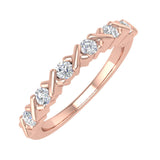 1/4 Carat Round Diamond Wedding Band Ring in Gold - IGI Certified