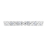 1/4 Carat Round Diamond Wedding Band Ring in Gold - IGI Certified