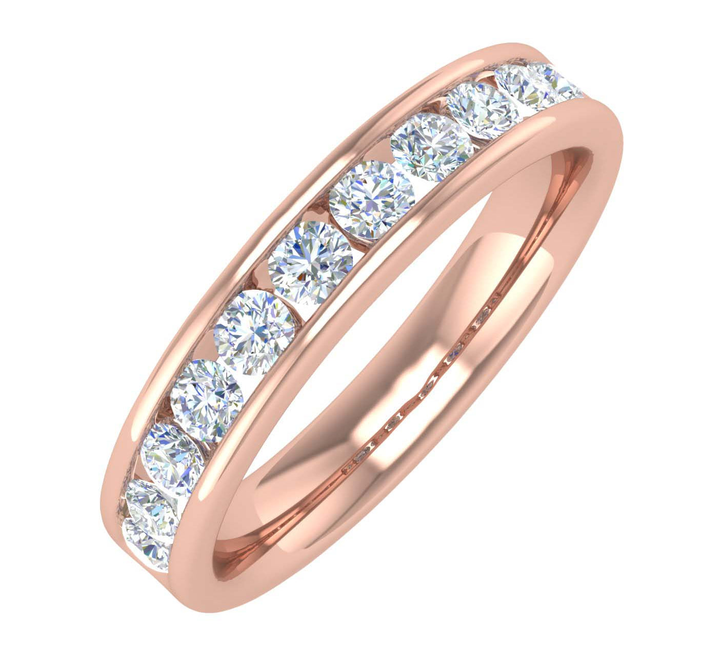 0.60 Carat Channel Set Diamond Wedding Band Ring in Gold