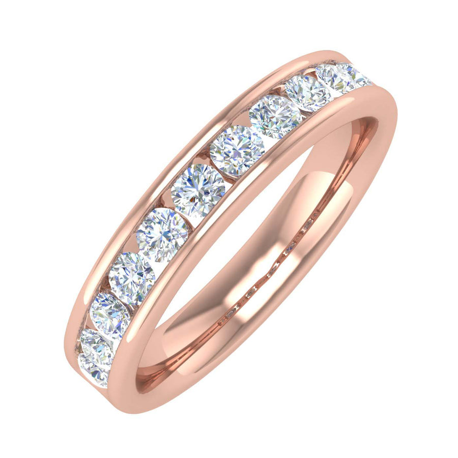 0.60 Carat Channel Set Diamond Wedding Band Ring in Gold