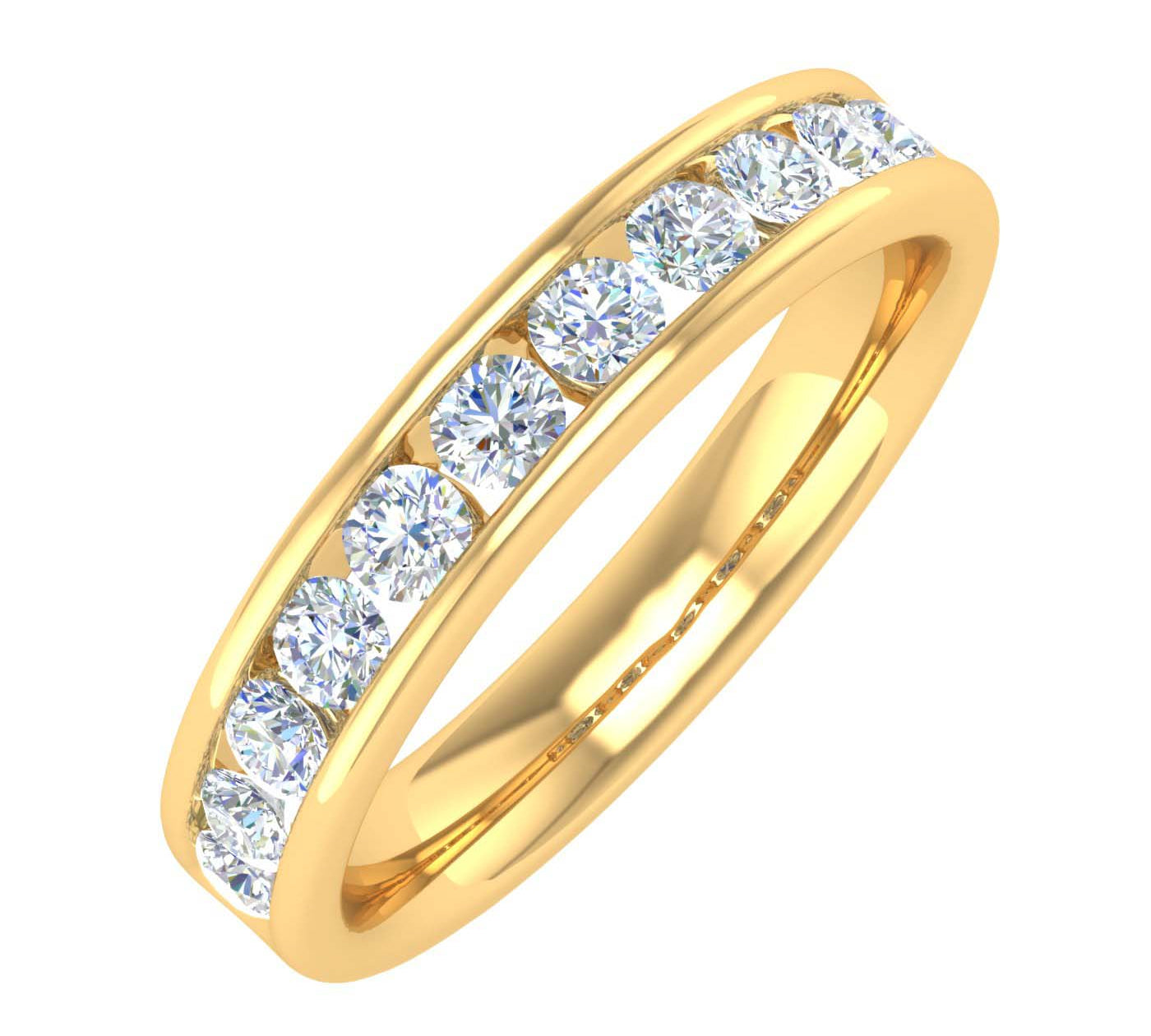 0.60 Carat Channel Set Diamond Wedding Band Ring in Gold
