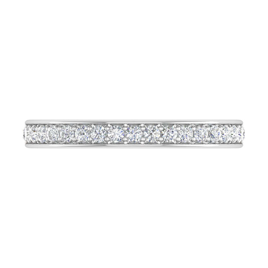 1/4 Carat Round Diamond Wedding Band Ring in Gold - IGI Certified