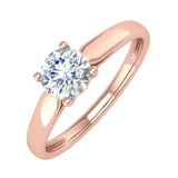 1/2 Carat 6-Prong Set Diamond Solitaire Engagement Ring in Gold