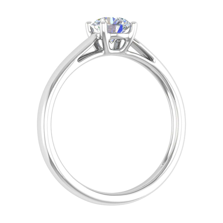 1/2 Carat 6-Prong Set Diamond Solitaire Engagement Ring in Gold