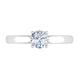 1/2 Carat 6-Prong Set Diamond Solitaire Engagement Ring in Gold