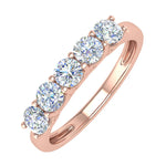 1 Carat (ctw) 5-Stone Diamond Wedding Band Ring in Gold - Preview 9