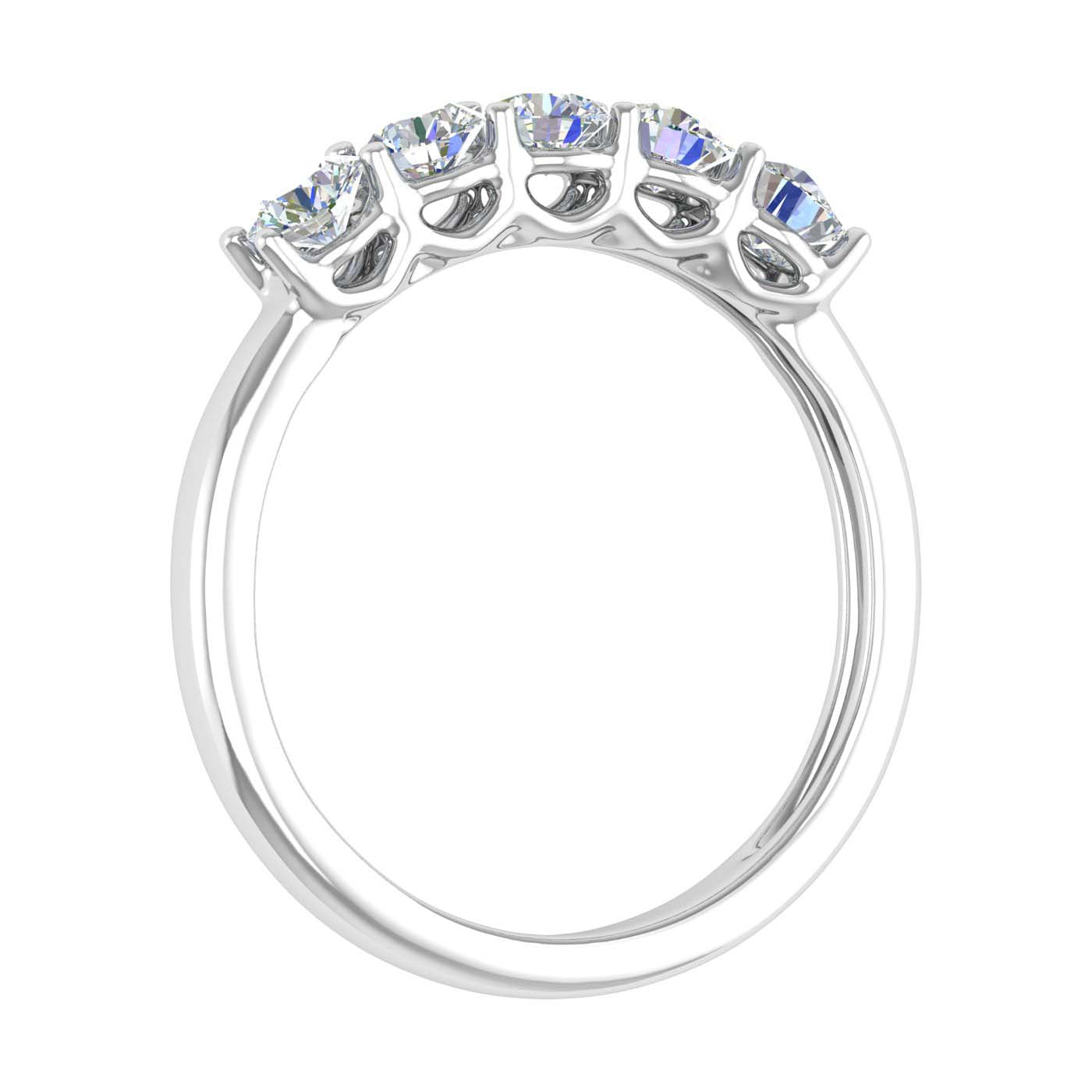 1 Carat (ctw) 5-Stone Diamond Wedding Band Ring in Gold - Preview 6