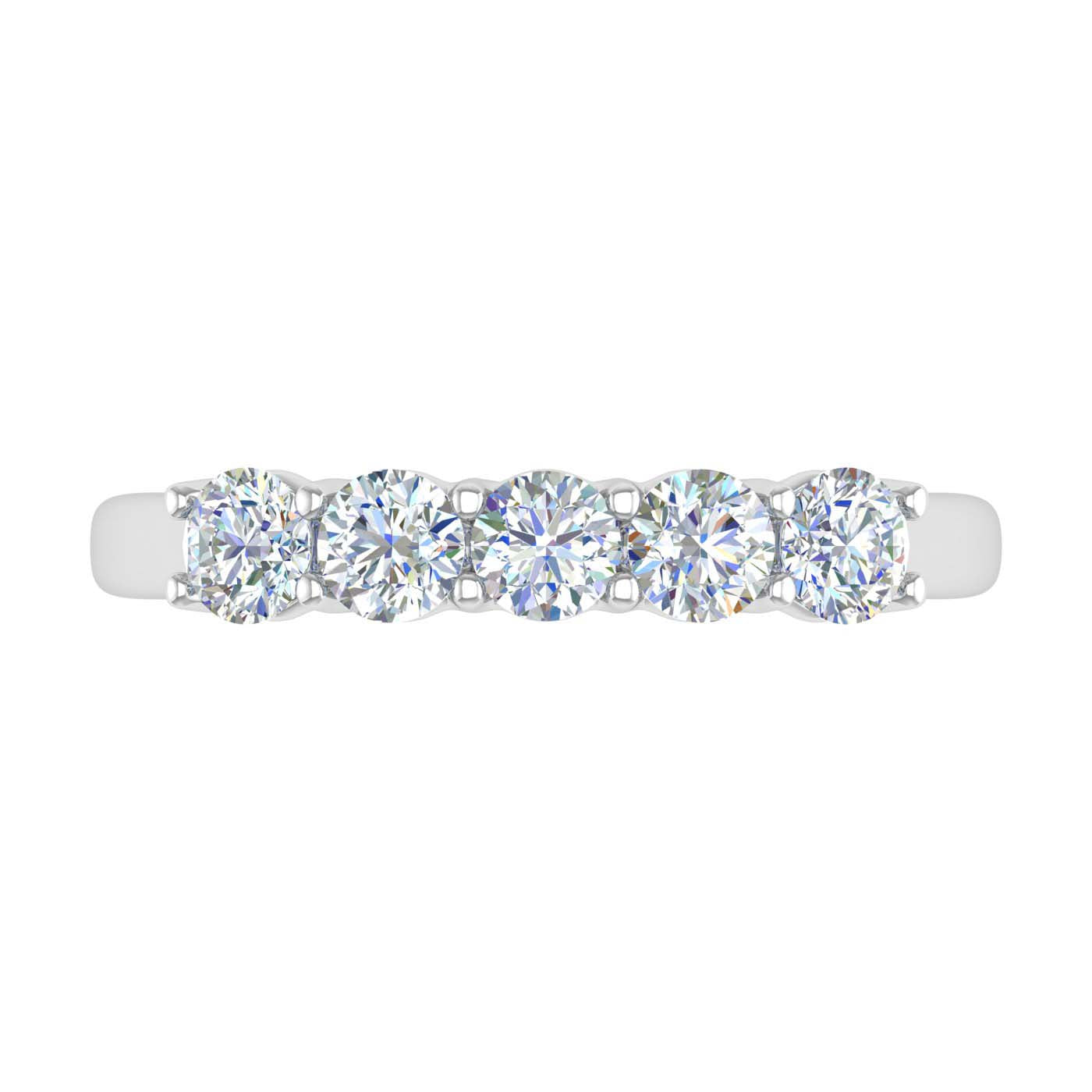 1 Carat (ctw) 5-Stone Diamond Wedding Band Ring in Gold - Preview 7