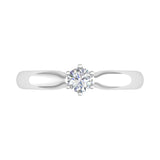 1/5 Carat 6-Prong Set Diamond Solitaire Engagement Ring Band in Gold - IGI Certified
