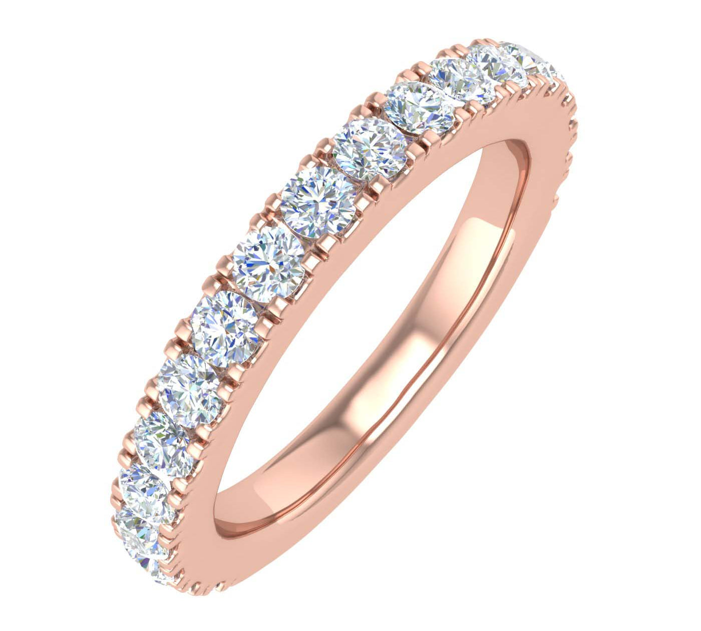 0.77 Carat Diamond Wedding Band Ring in Gold