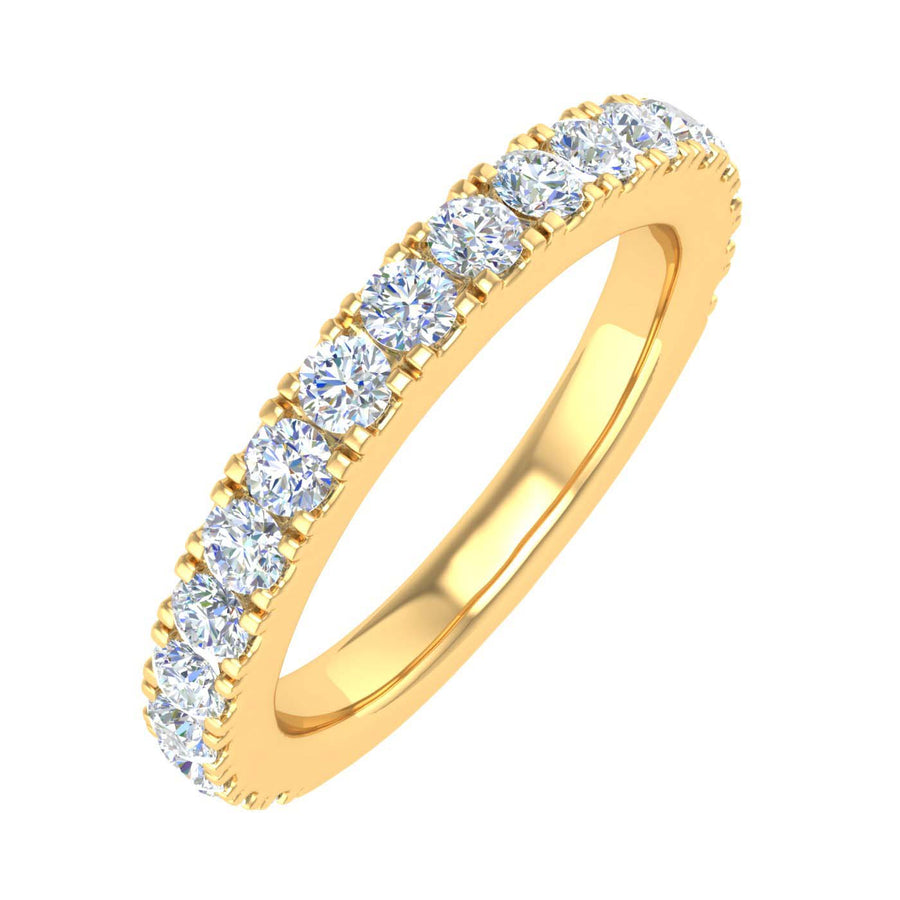 0.77 Carat Diamond Wedding Band Ring in Gold