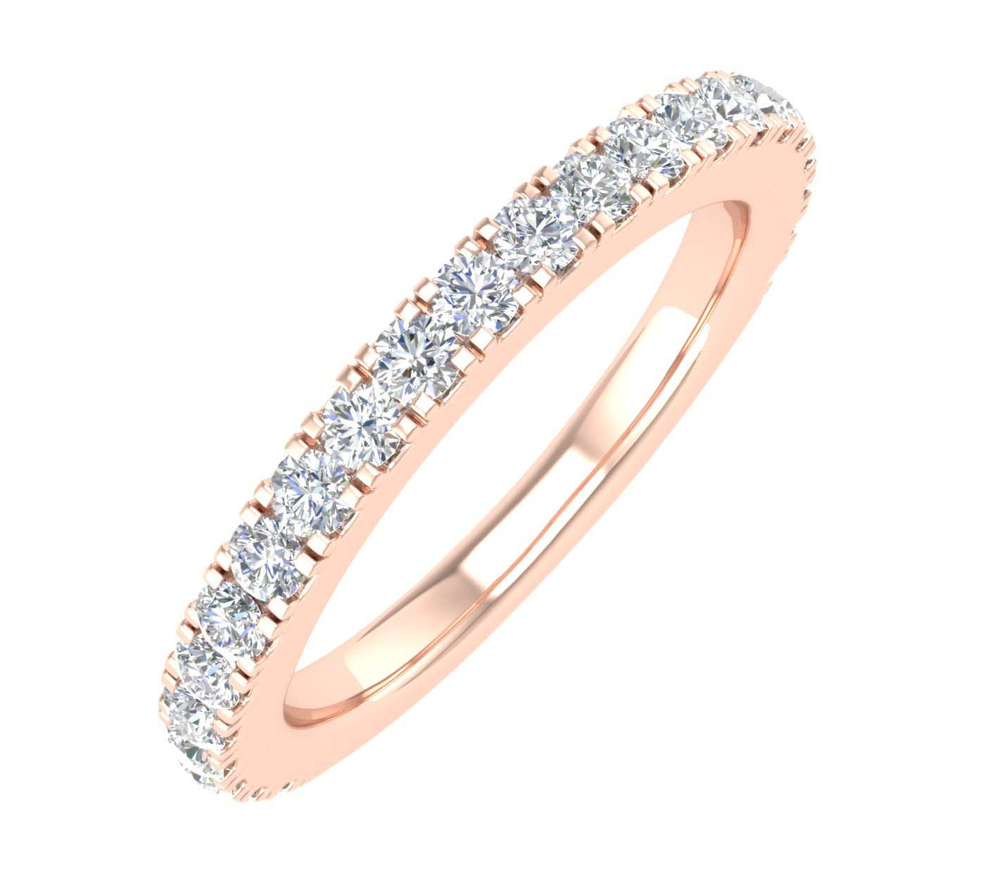 1/2 Carat Round Diamond Wedding Band Ring in Gold