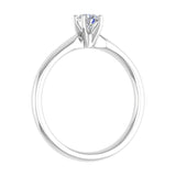 1/5 Carat 4-Prong Set Diamond Solitaire Engagement Ring Band in Gold - IGI Certified