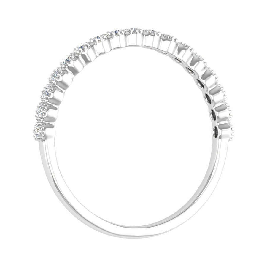 1/5 Carat Bezel Set Diamond Wedding Band Ring in Gold - IGI Certified