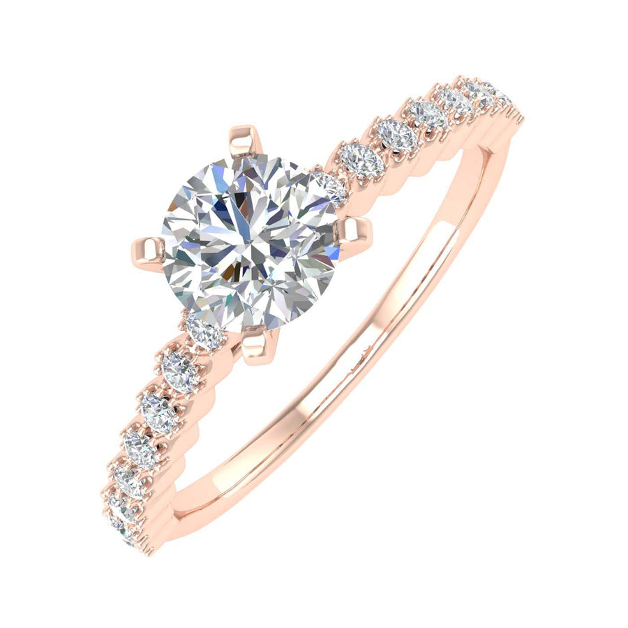 Round Diamond Engagement Ring in Gold (0.70 cttw)