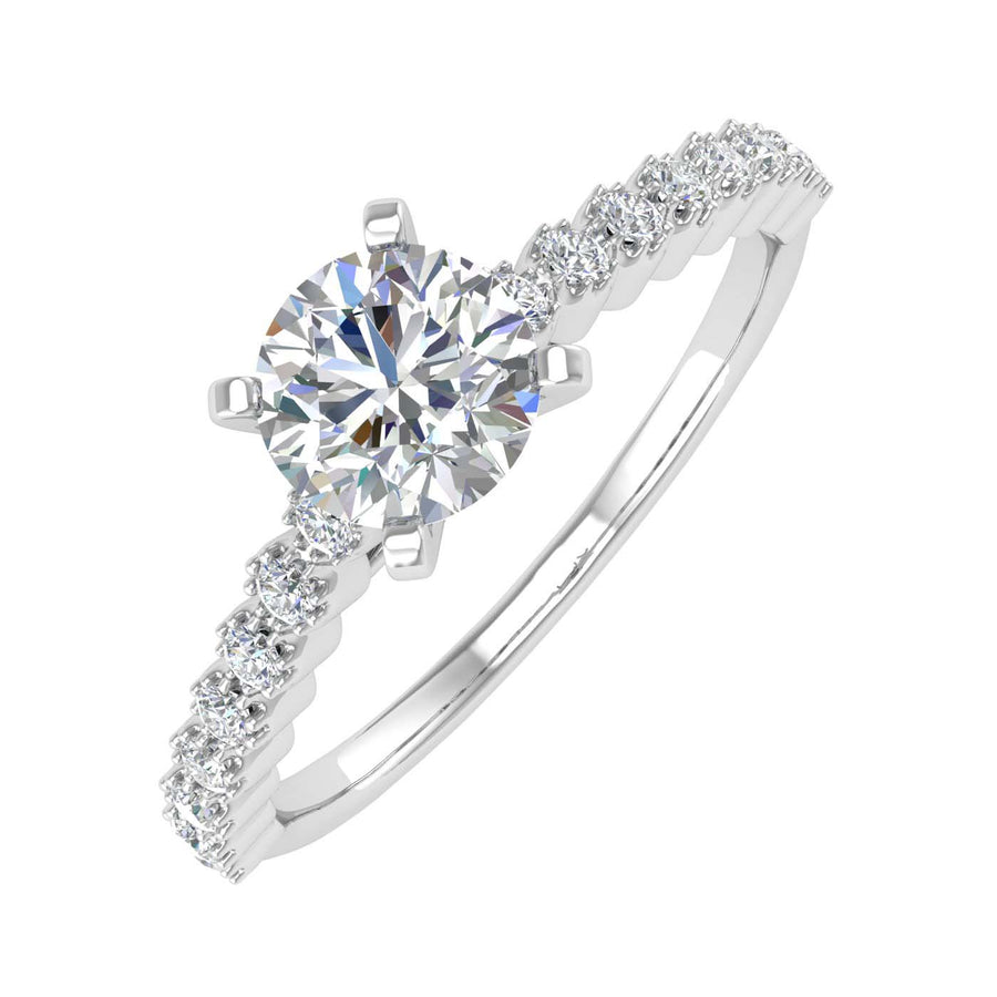 Round Diamond Engagement Ring in Gold (0.70 cttw) - IGI Certified