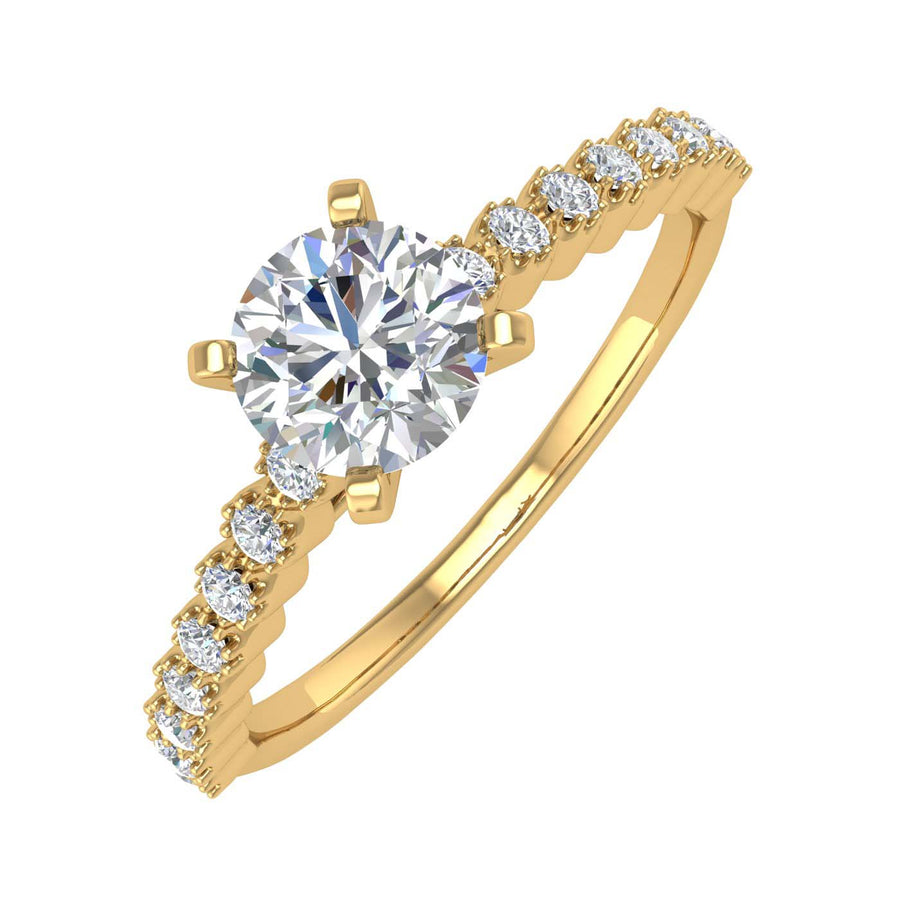 Round Diamond Engagement Ring in Gold (0.70 cttw)