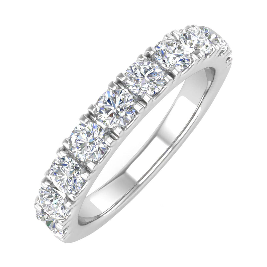 Gold Diamond Wedding Band Ring (0.85 Carat) - IGI Certified
