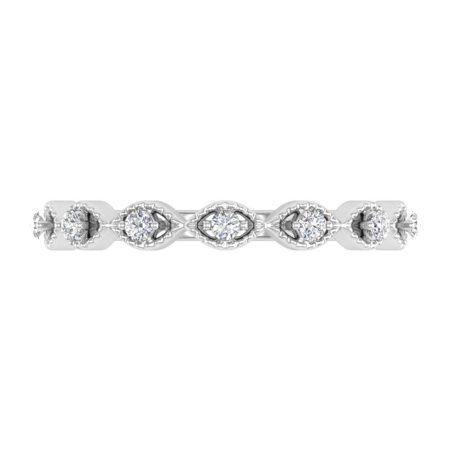 1/10 Carat Diamond Twisted Anniversary Ring in Gold - IGI Certified