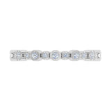 1/5 Carat Bezel Setting Diamond Wedding Band Ring in Gold