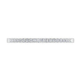 1/10 Carat Diamond Semi-Eternity Wedding Band Ring in Gold - IGI Certified
