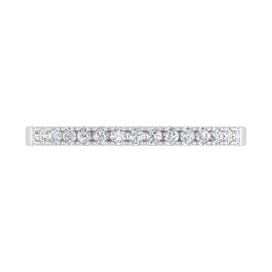 1/5 Carat Prong Set Diamond Wedding Band Ring in Gold - IGI Certified