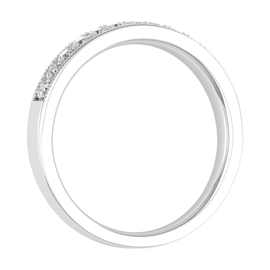 1/4 Carat Round Diamond Wedding Band Ring in Gold - IGI Certified